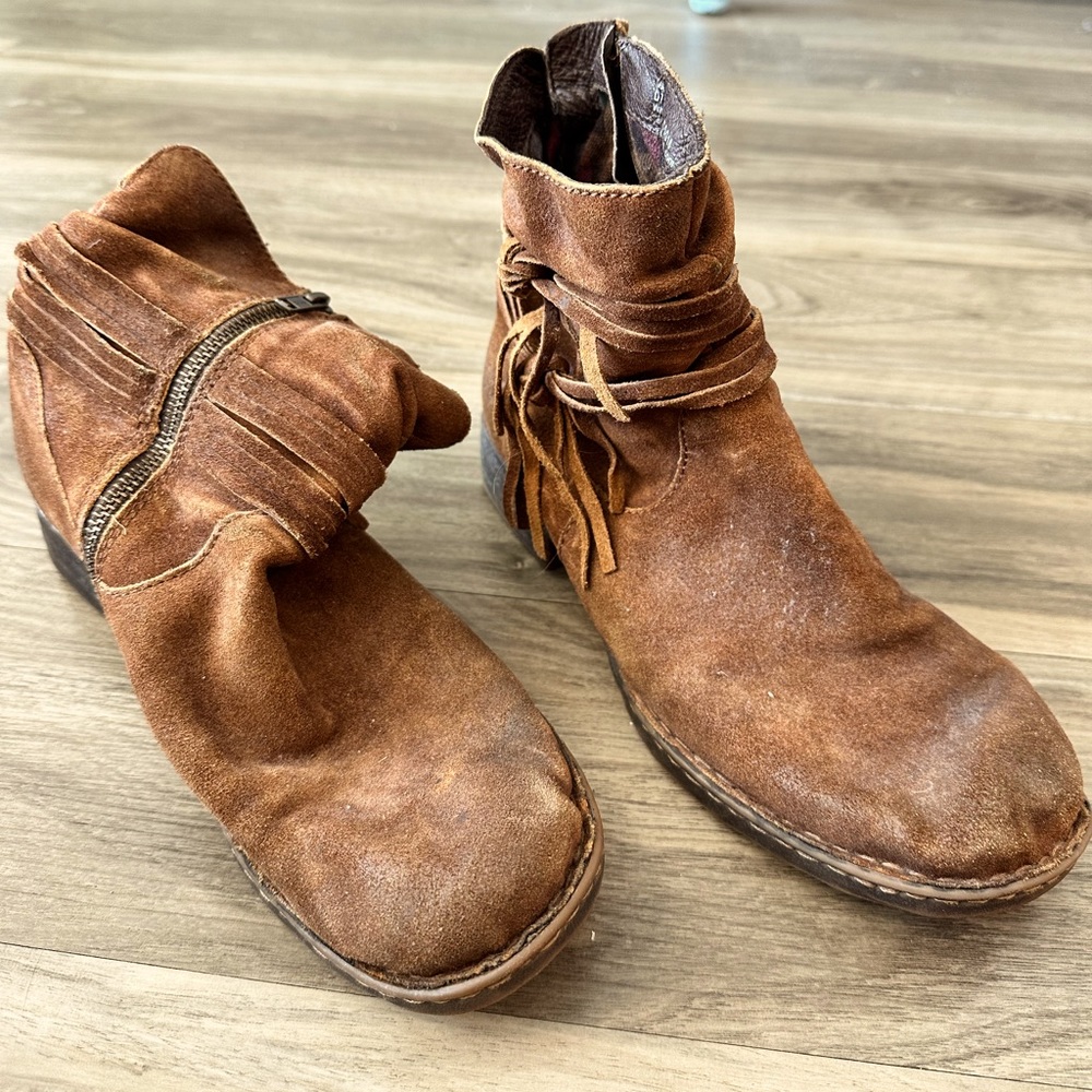 Born Brown Leather Booties